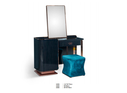 Taburete Azul Textil Dormitorio Nuevo Muebles de Diseño Moderno Creativo Lujo Tela Nuevo